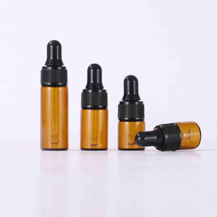 Amber 5ml Pipette Bottle 2ml 3ml Essential Oil Sample Bottles With Dropper