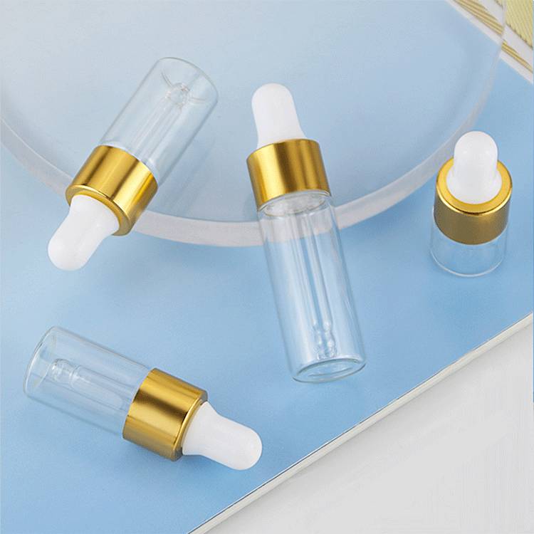 Clear 5ml Glass Bottle With Dropper 2ml 3ml 4ml Essential Oil Sample Vials