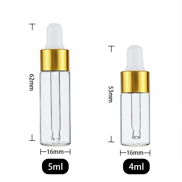 clear 5ml glass bottle with dropper