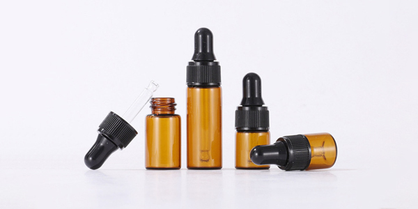 amber small dropper bottles