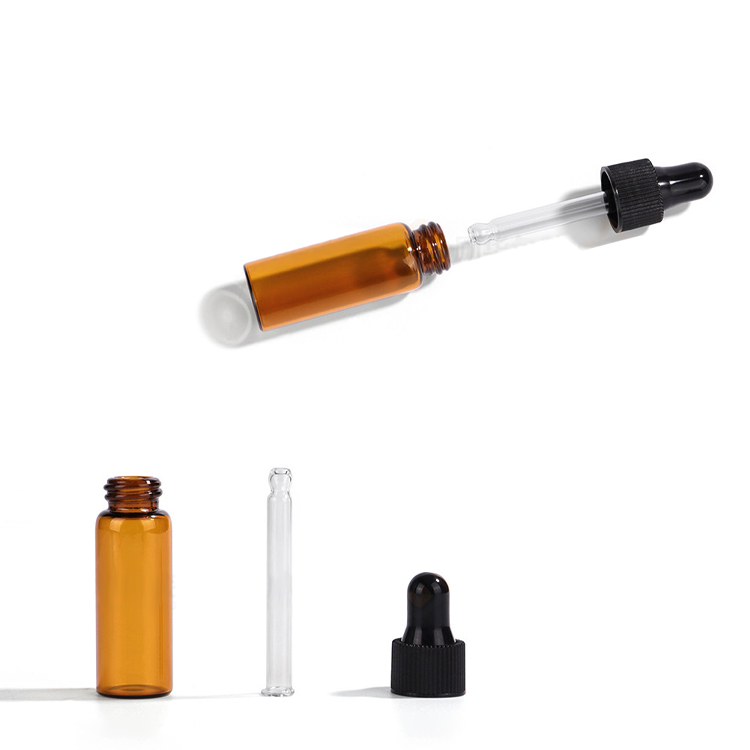 Amber 5ml Dropper Vials Essential Oil Sample Travel Glass Vials Wholesale