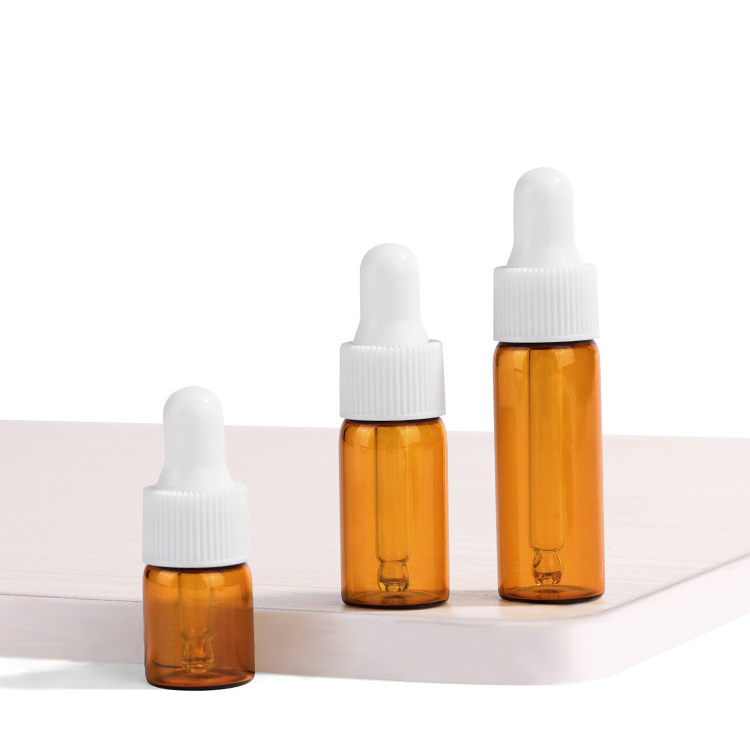 Amber 5ml Dropper Vials Essential Oil Sample Travel Glass Vials Wholesale