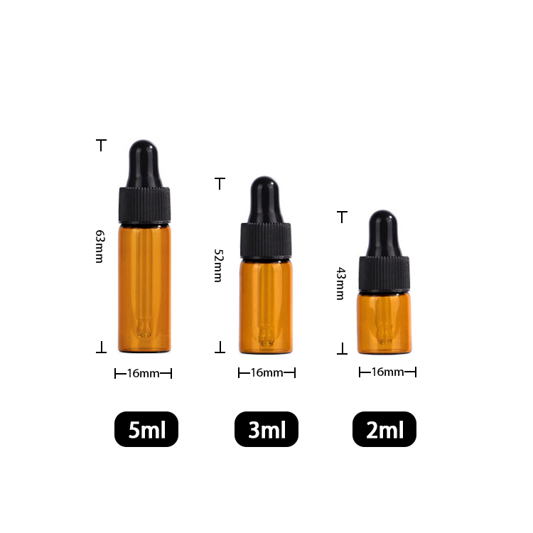 glass amber 5ml dropper