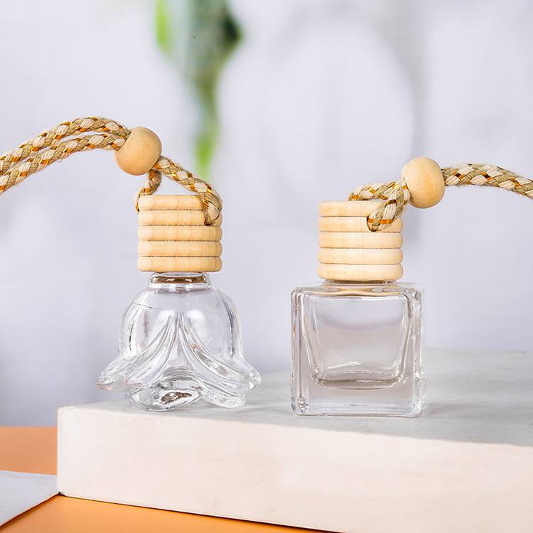 clear car perfume hanging bottle