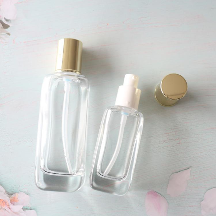 Clear Cream Jars Cosmetic Packaging 50g 100ml Square Cosmetic Bottle Set