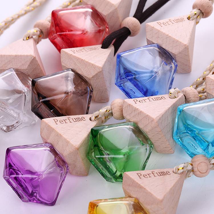 8ml Hanging Car Perfume Bottle Glass Car Air Diffuser Hanging Bottles