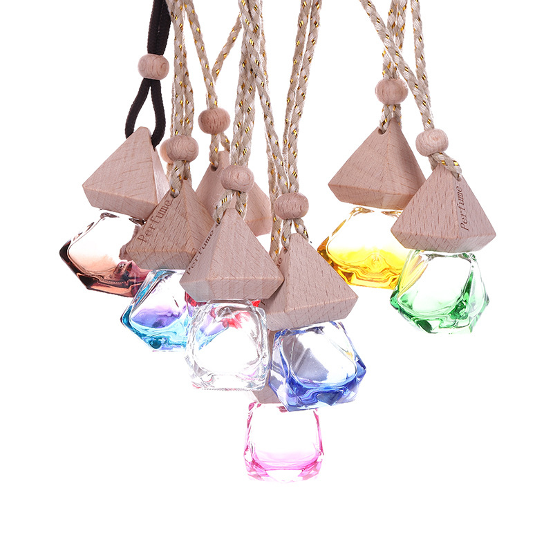 8ml Hanging Car Perfume Bottle Glass Car Air Diffuser Hanging Bottles