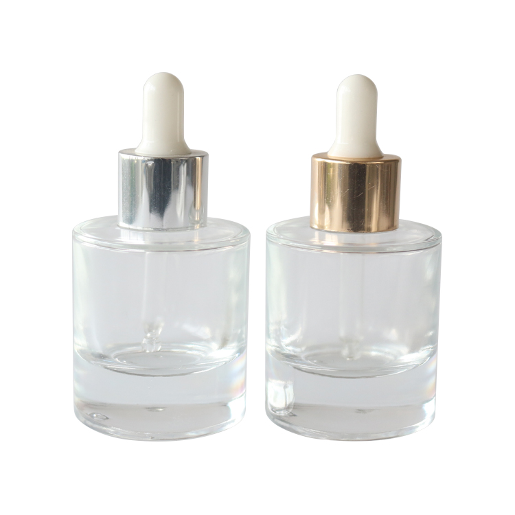 Flat Shoulder 30ml Clear Glass Dropper Bottles Oil Dropper Bottle Wholesale