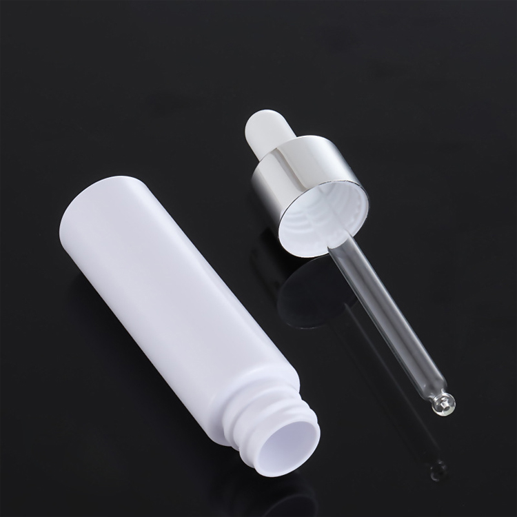 Clear 30ml Plastic Dropper Bottles White Blue Hair Oil Dropper Bottles Custom