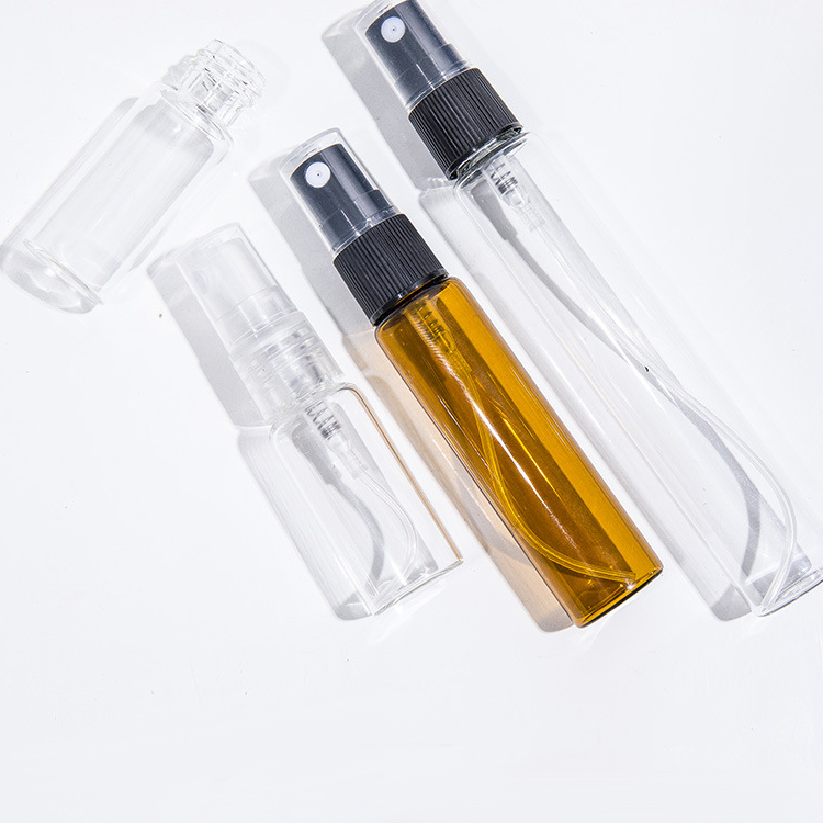 Amber 5ml Perfume Spray Bottle 15ml 10ml Clear Perfume Sample Bottle Wholesale