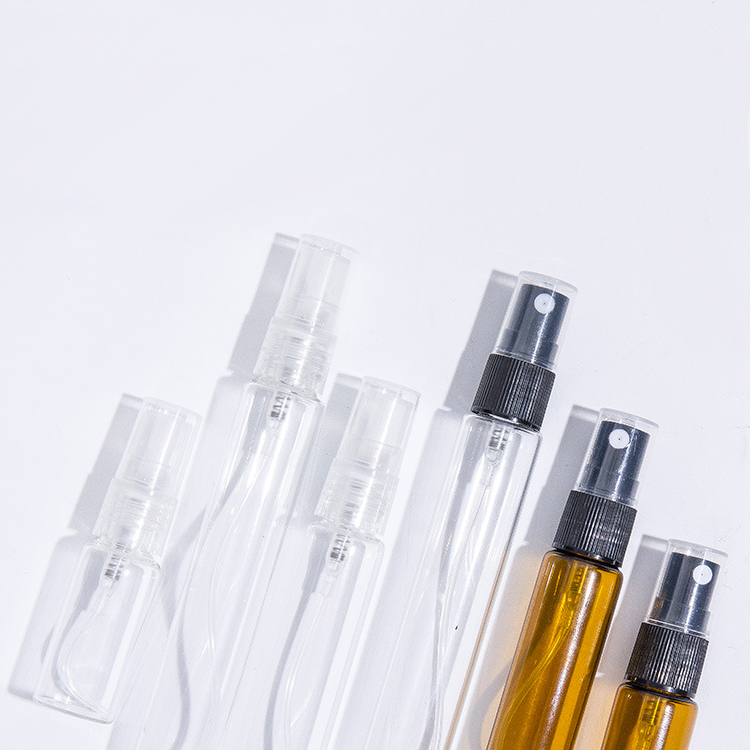 Amber 5ml Perfume Spray Bottle 15ml 10ml Clear Perfume Sample Bottle Wholesale
