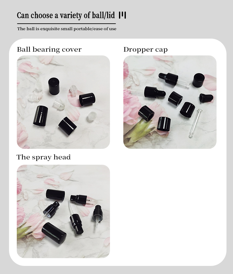 clear square 5ml roller bottles