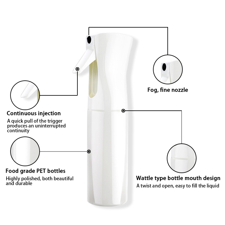 white salon pet spray bottle 200mml 300ml