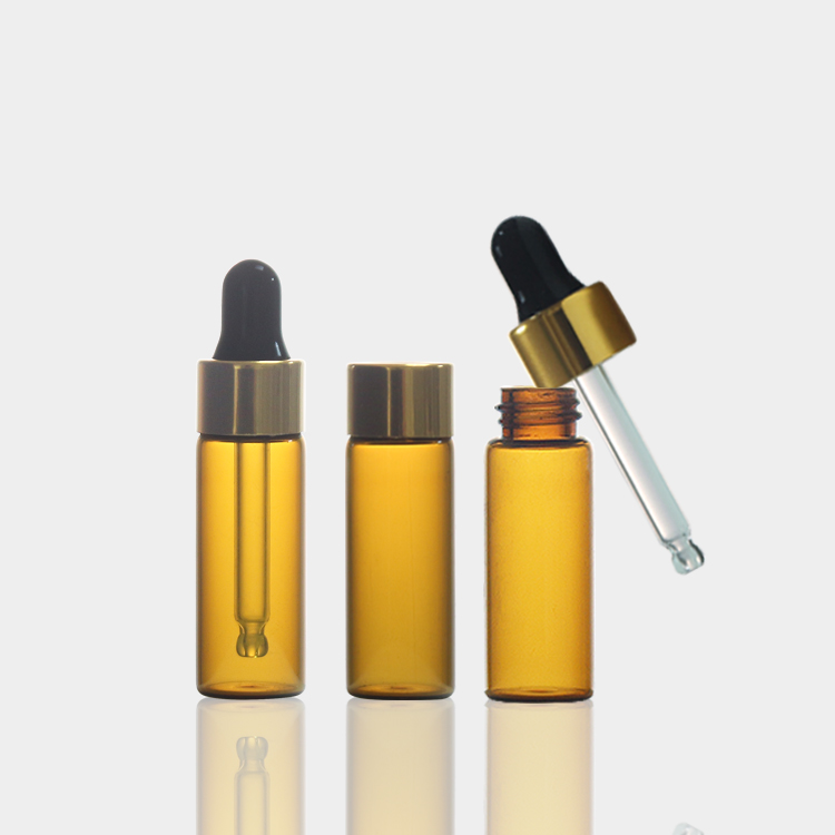 Amber 2ml 3ml Dropper Bottle For Essential Oil Perfume Samples Bottle Custom