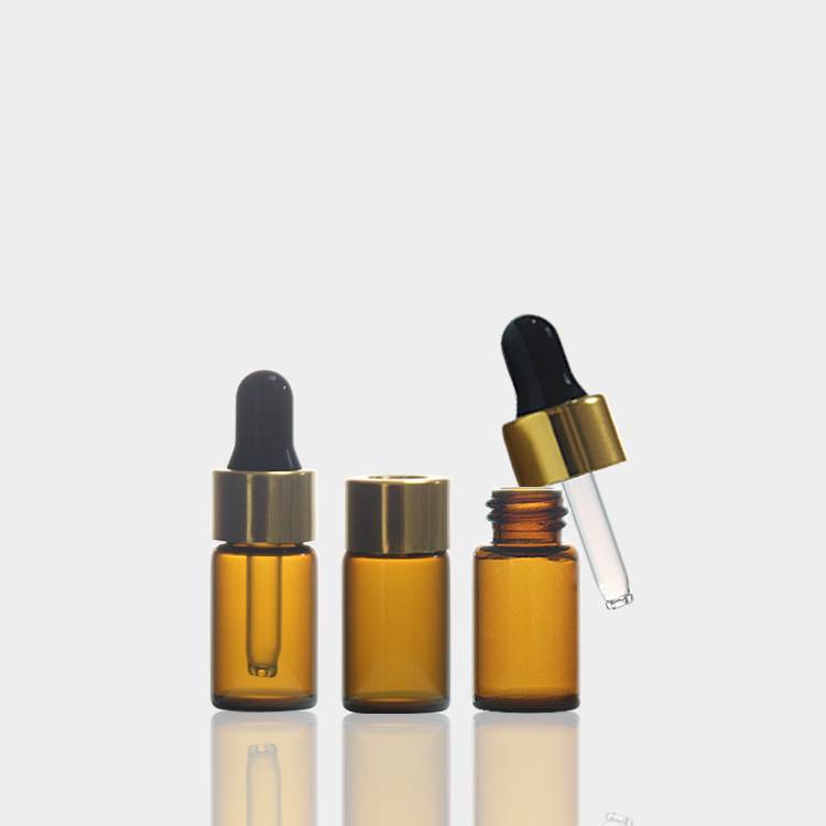 Amber 2ml 3ml Dropper Bottle For Essential Oil Perfume Samples Bottle Custom