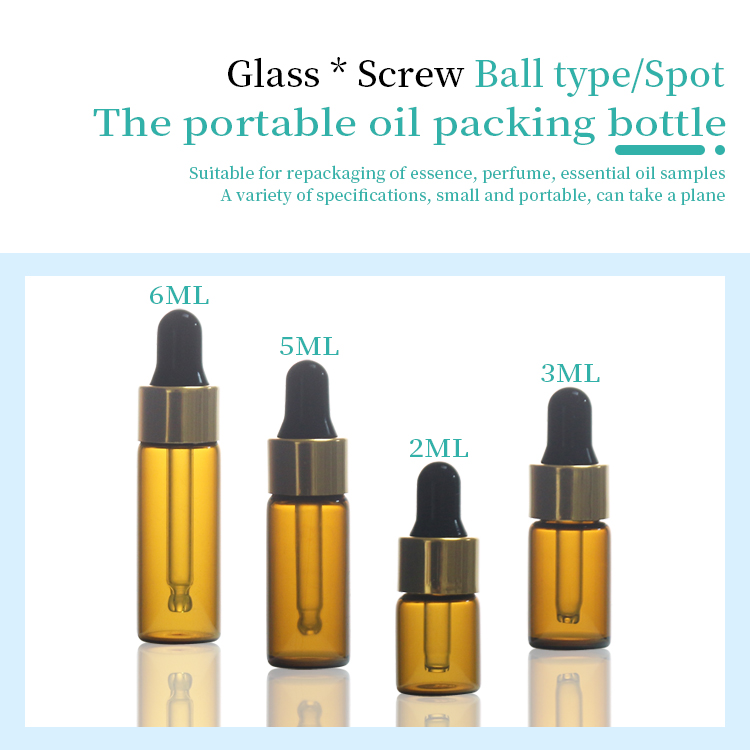 amber 2ml dropper bottle