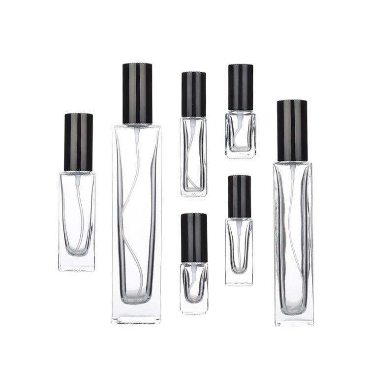 3ml 6ml 10ml 30ml Perfume Square Clear 5ml Glass Spray Bottle For Sale