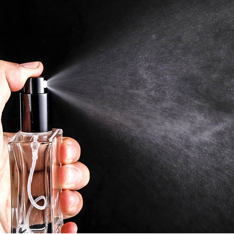 Square Clear Empty Perfume Bottles 50ml, Glass Spray Bottle 50ml