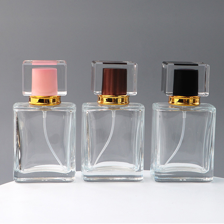 New Design Made Empty Rectangle Clear Perfume Bottle Empty 30ml 50ml Square  Refill Travel Glass Perfume Spray Bottle with Pump Cap - China Perfume  Bottle, Customize Bottle