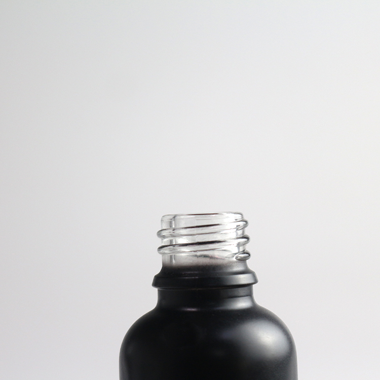 Black Glass Dropper Bottles 10ml 20ml 30ml Essence Sample Travel Bottle Custom