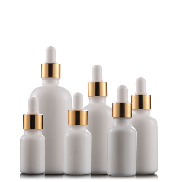 White Porcelain 100ml Pipette Bottle 30ml 50ml Glass Hair Oil Bottle Wholesale