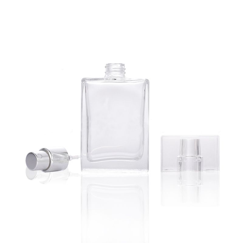 clear square empty 50ml spray bottles