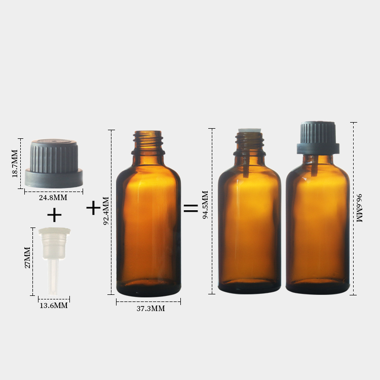 Wholesale Amber 50ml Glass Essential Oil Dropper Bottles For Sale