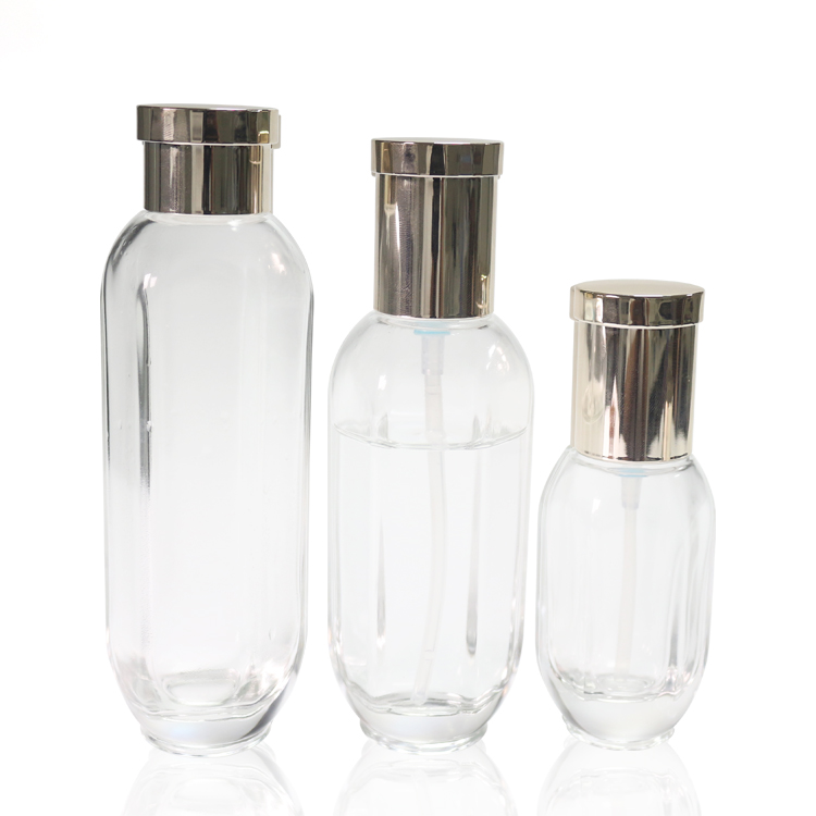 Wholesale Cosmetic Containers Clear Glass Cosmetic Jars And Bottles