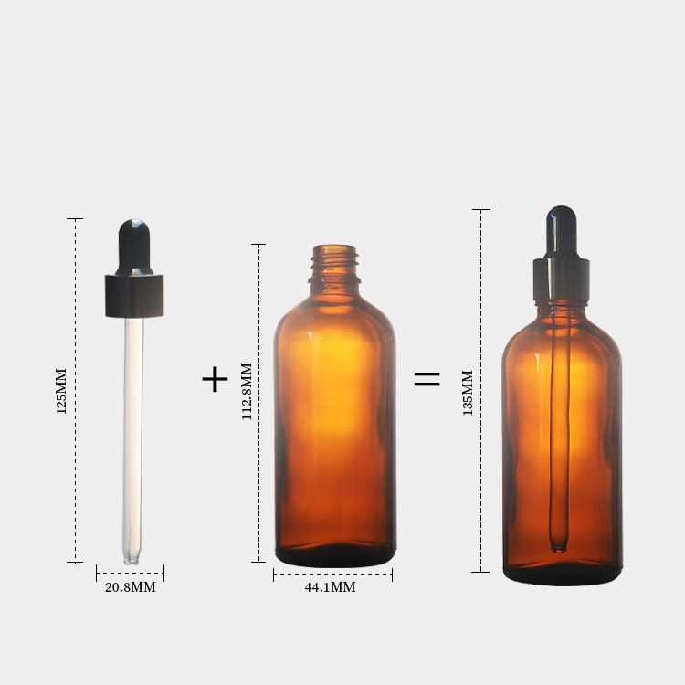 100ml Amber Glass Dropper Bottle Essential Oil Bottle Wholesale