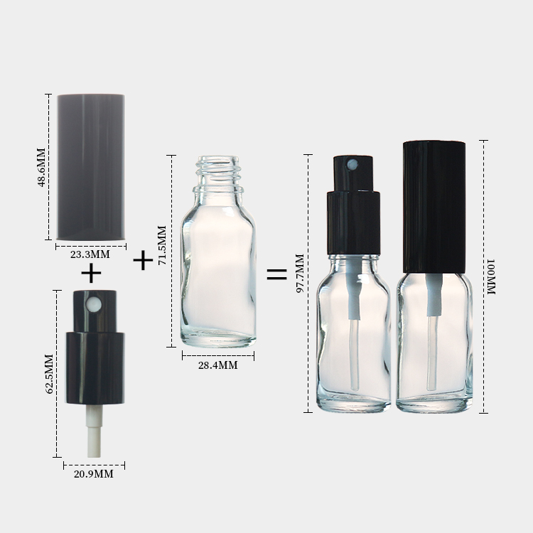 Clear 5ml Oil Dropper Bottle Small 5ml Essence Sample Glass Dropper Bottle