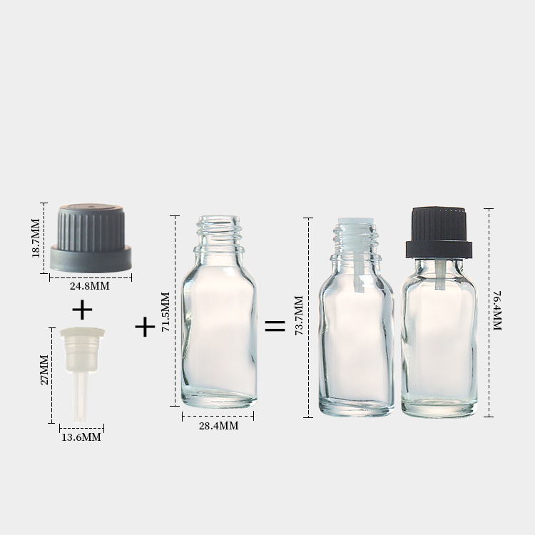 20ml Clear Essential Oil Bottle Dropper Perfume Glass Dropper Bottles Wholesale