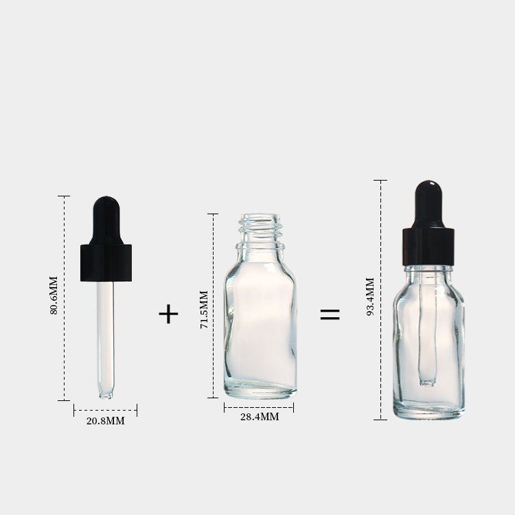 20ml Clear Essential Oil Bottle Dropper Perfume Glass Dropper Bottles Wholesale