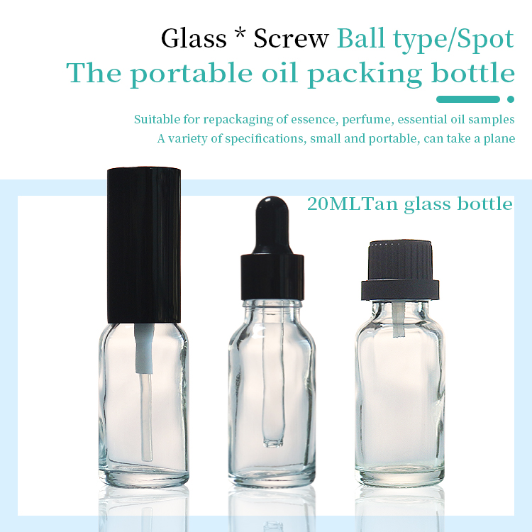 clear 5ml glass dropper bottle