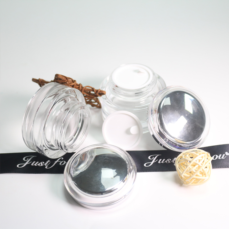 Clear 2 oz Cosmetic Jars Wholesale 40ml Cream Cosmetic Jars With Gold Lids