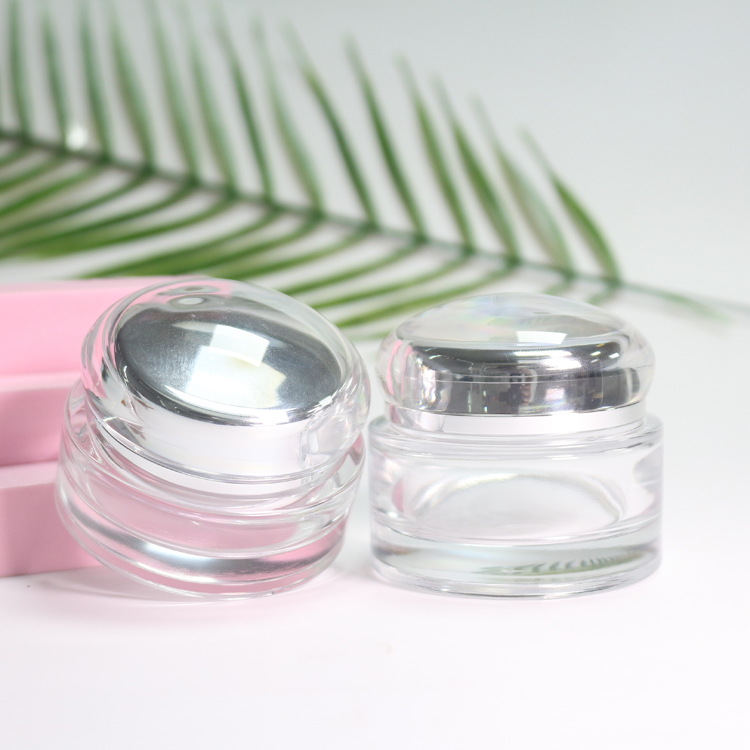 Clear 2 oz Cosmetic Jars Wholesale 40ml Cream Cosmetic Jars With Gold Lids