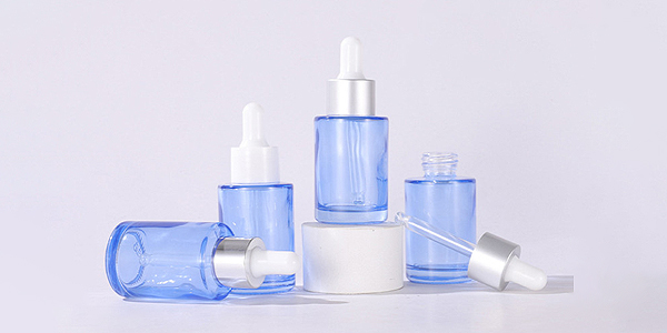 glass blue tincture bottles