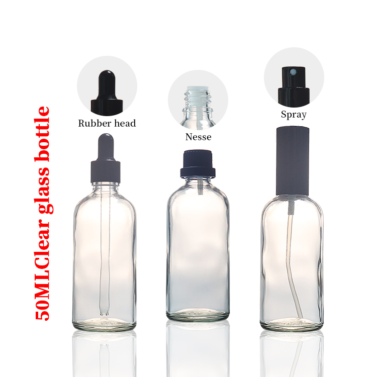 Glass Clear 100ml Dropper Bottle Hair Oil Glass Bottle With Dropper Wholesale