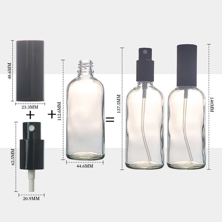 Glass Clear 100ml Dropper Bottle Hair Oil Glass Bottle With Dropper Wholesale