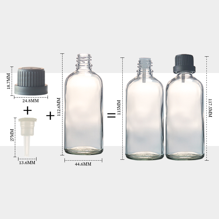 Glass Clear 100ml Dropper Bottle Hair Oil Glass Bottle With Dropper Wholesale