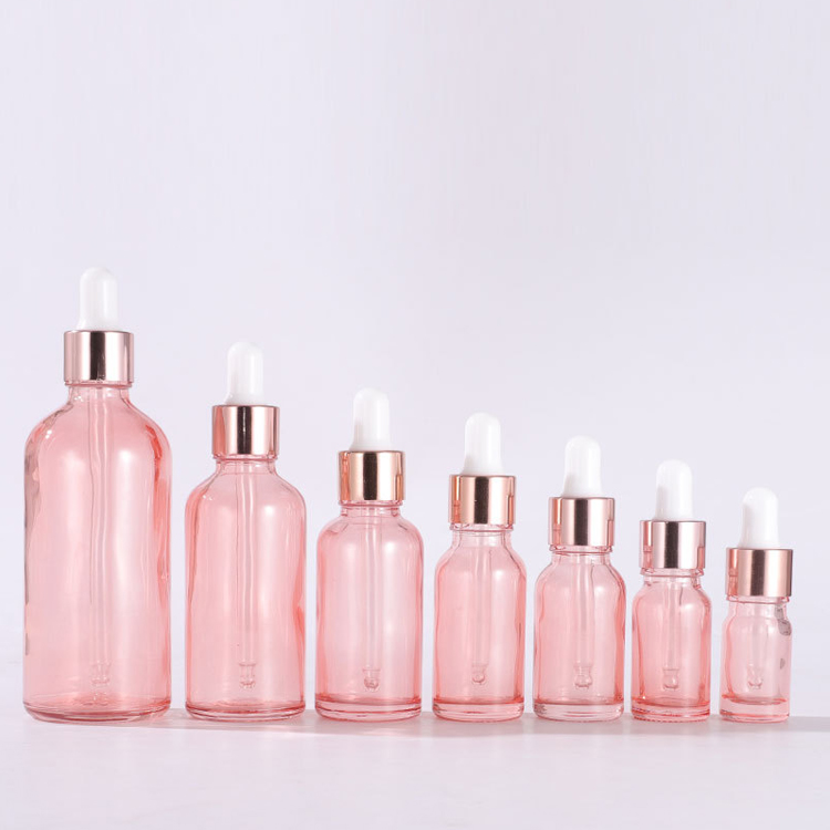 50ml 100ml Glass Rose Gold Dropper Bottle Hair Oil Essence Bottle Wholesale