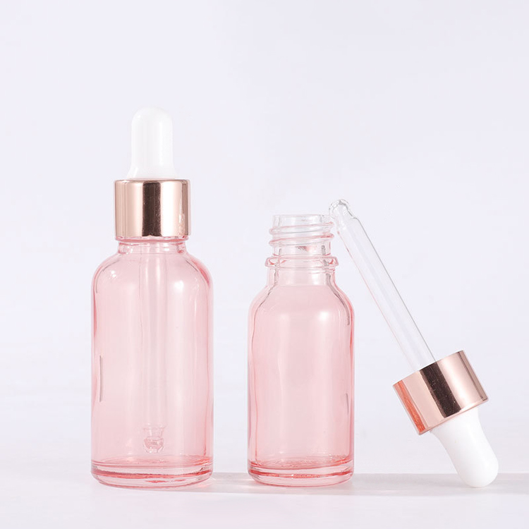 50ml 100ml Glass Rose Gold Dropper Bottle Hair Oil Essence Bottle Wholesale