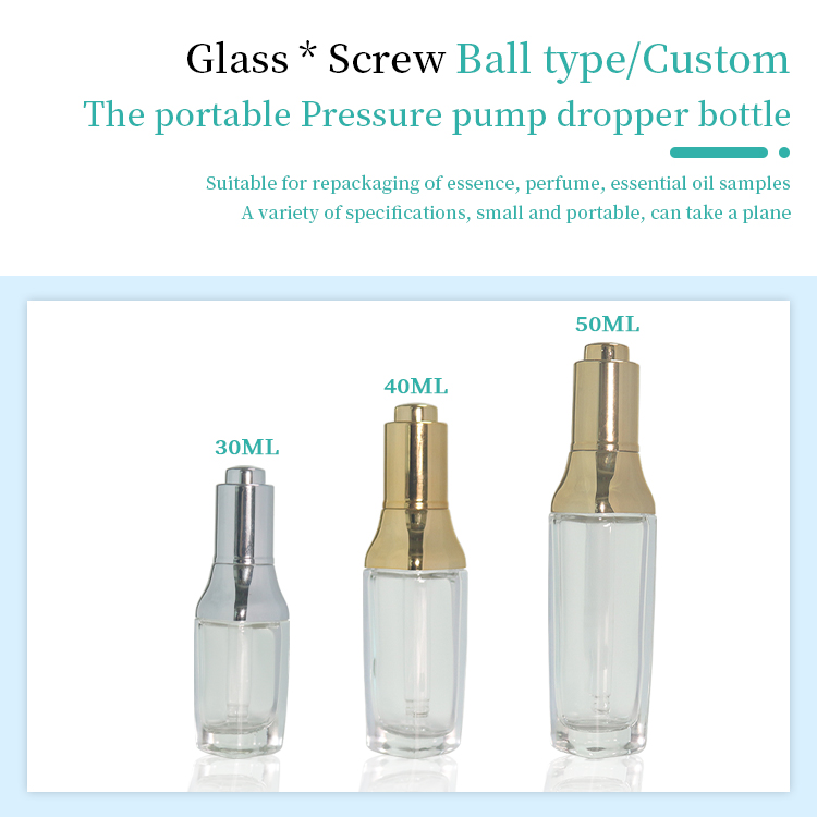 1 oz clear glass dropper bottles