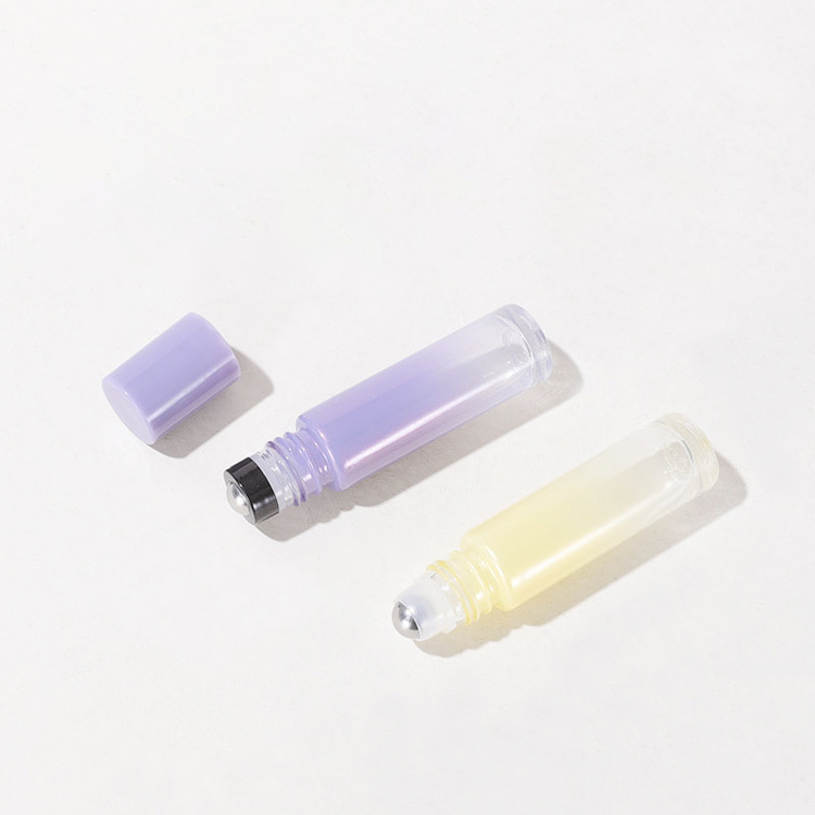 Gradient Glass 10ml Roller Ball Bottles Eye Cream Round Roll On Bottle Wholesale