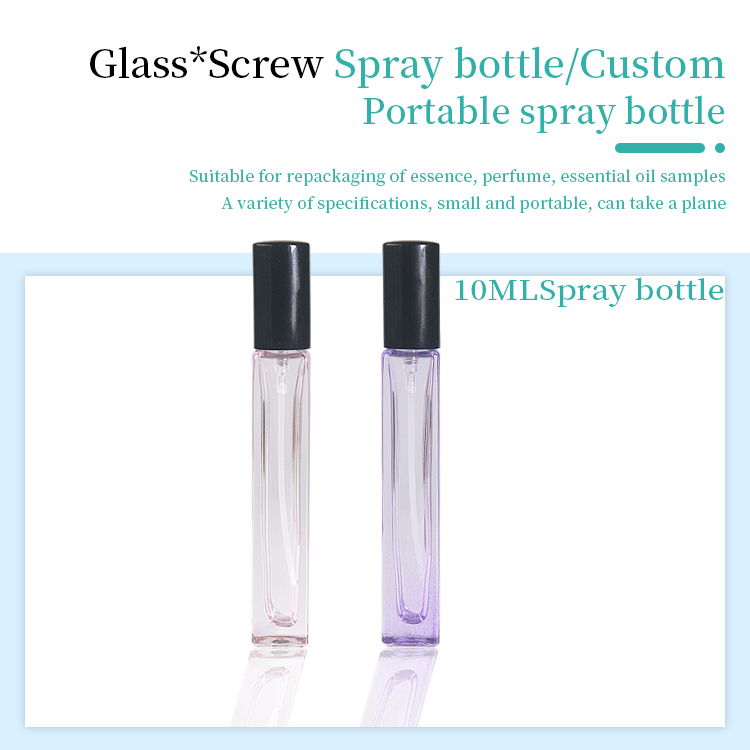 square 10ml glass spray bottles