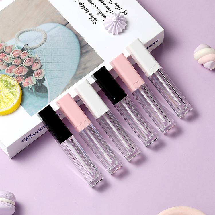 Liquid Lipstick Tube Lip Balm Plastic Clear Square 7ml Lip Gloss Tubes Wholesale