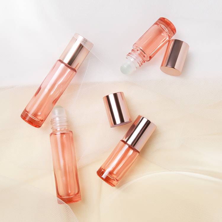 Glass Pink 5ml Roller Bottles 10ml Essential Oil Roller Bottles Manufacturer