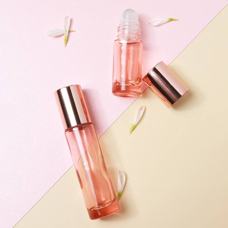 Glass Pink 5ml Roller Bottles 10ml Essential Oil Roller Bottles Manufacturer