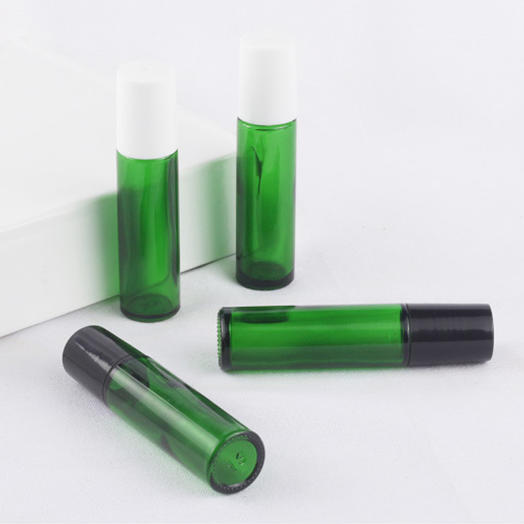 Green Glass 10ml Roller Bottles Eye Cream Roll On Bottles Wholesale