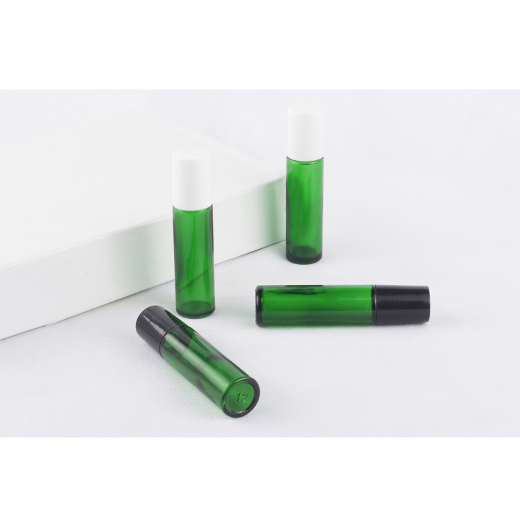 Green Glass 10ml Roller Bottles Eye Cream Roll On Bottles Wholesale