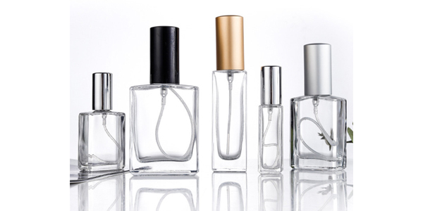 clear glass square perfume bottles